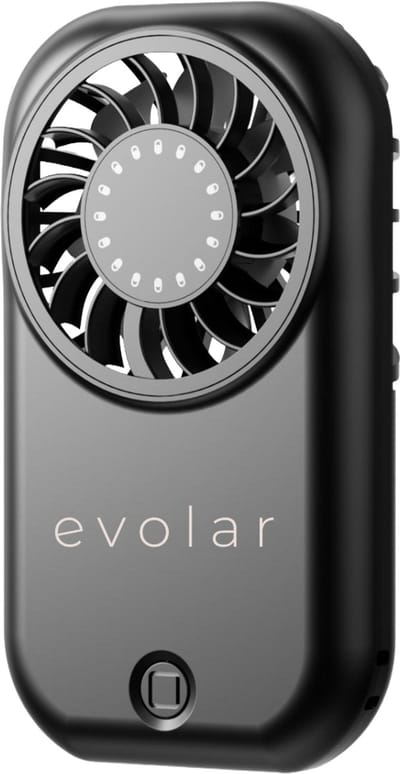 Evolar Oplaadbare Handventilator 1200mAh - Zwart