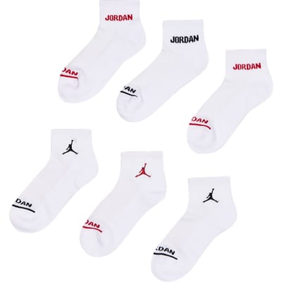 Jordan Kids Ankle 6 Pack Sokken Unisex - Wit - Maat 39 - 42