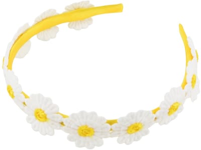 Haarband Madelief Bloemetjes - Geel | Diadeem breedte 2,8 cm | Lichtgewicht / Polyester | Fashion Favorite