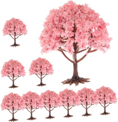Miniatuur Bomen - Kunstplanten Set - Modelbouw Decoratie - Realistisch Design - 10 Stuks 7 cm - Groen
