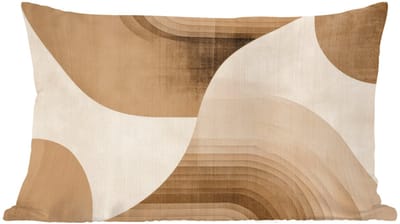 Sierkussens - Kussentjes Woonkamer - 60x40 cm - Retro - Geometrische lagen - Aardetinten
