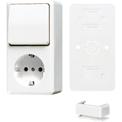 Jung Combi serie AP600 combinatie schakelaar stopcontact - B675AWW