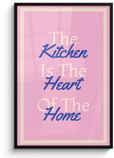 Poster in lijst - Fotolijst 80x120 cm - Posters - Tekst - Blauw - Keuken - Kader - Posterlijst zwart - Decoratie - Wanddecoratie woonkamer - Muurdecoratie slaapkamer