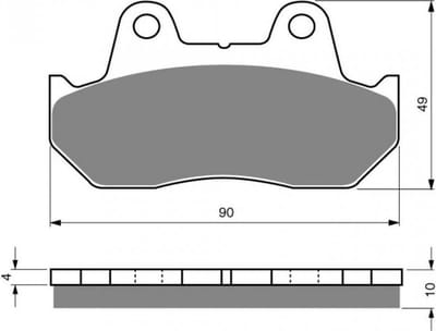 goud fren remblokje voor motor honda 500 xbr 1985-1989 avg/f/g/h/sj nieuw