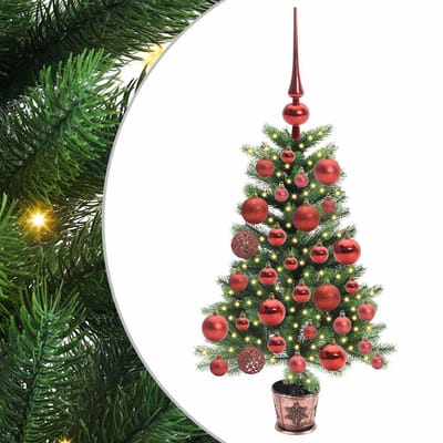 vidaXL Kerstboom met 150 LED met standaard Groen 65 cm PE