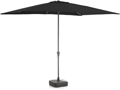 JCP® Parasol - Tuinparasol - Zweefparasol - Zwart - 300cm x 200cm x 255cm