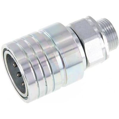 Stalen DN 25 Hydraulische Koppeling Snelkoppeling 22 mm L Knelring ISO 7241-1 A/8434-1 D 34.3mm