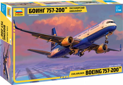 Zvezda Modelbouwpakket Vliegtuigen - 7032 Civil airliner Boeing 757-200 Plane Plastic - 1:144 - Modelbouw