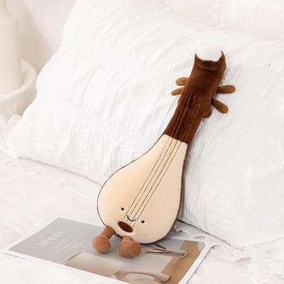 Schattig Muzikaal Pluche Speelgoed Zachte Viool 30cm Gitaar Pipa Stemvork Noten Gevulde Pop Instrument Cadeau voor Kind Muziekliefhebber Woondecoratie