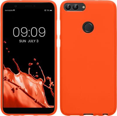 kwmobile telefoonhoesje geschikt voor Huawei Enjoy 7S / P Smart (2017) - Hoesje voor smartphone - Back cover in neon oranje