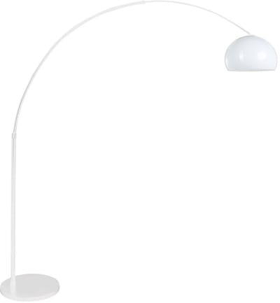 Witte vloerlamp booglamp Sparkled Light 7348W, hoogte verstelbaar, kunststof en metaal, Steinhauer, modern, maximaal 230 cm uitschuiflengte, 250 cm snoer met vloerschakelaar