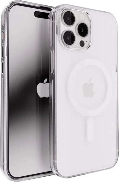 Coverzs Clear Metallic silicone hoesje geschikt voor iPhone 13 Pro Max - Magneet hoesje - schock proof telefoonhoesje - TPU backcover met magneetring - Zilver