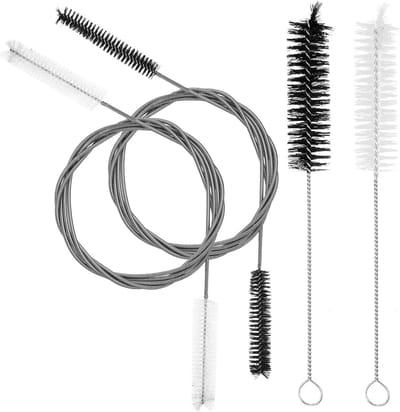 4-delige Afvoer Ontstopper Set voor Badkamer en Keuken, 200 cm, Flexibele Reinigingsborstel met Dubbele Kop voor Effectieve Afvoerreiniging
