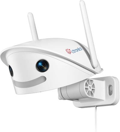 Buitenbewakingscamera 2,5K Dual Lens 180 Graden Ultragroothoek WiFi