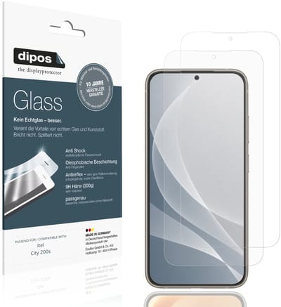 dipos – 2x Matte Pantserfolie geschikt voor Itel City 200s | 9H Screenprotector