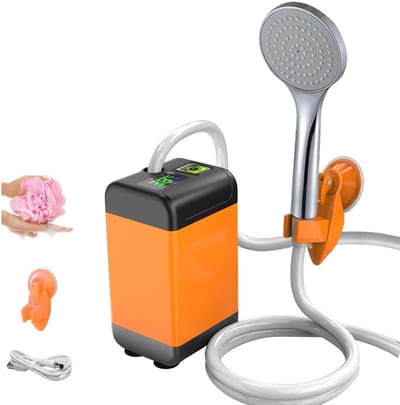Outdoor Camping Douche Met Digitale Display - 6000mAh Batterij - 3 Waterdrukstanden - Temperatuurindicatie - IPX7 Waterdicht - Voor Kamperen & Caravan