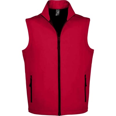 SOLS Unisex Race Softshell Gilet voor volwassenen (Peperrood)