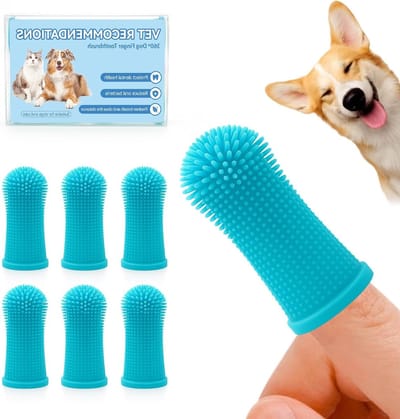 Complete Tandverzorgingsset voor Honden en Katten, 360º Reiniging, Silicone Vingerborstel en Tandenborstel voor Optimale Mondhygiëne