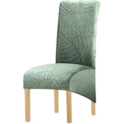 1 ST Jacquard Stoelhoes Stretch XL Maat Lange Rug Stoelhoezen Zittinghoezen Voor Bruiloft Eetkamer Huis Keukenstoelen 1PC Chair Cover gray