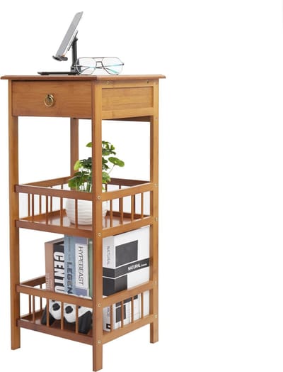 SteeFly® Bamboe nachtkastje - Moderne bijzettafel - Stijlvol & ruimtebesparend - Duurzaam design - Afmetingen: 78x30x30 cm