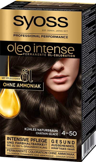 Syoss Oleo Intense - Haarverf - 4-50 - Ijzig Bruin - 115ml