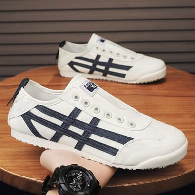 Heren Sportschoenen Platte Casual Leren Schoenen Koppel Forrest Gump schoenen Veterschoenen Board Schoenen Lage Sneakers Trainingsschoeisel 39 brown