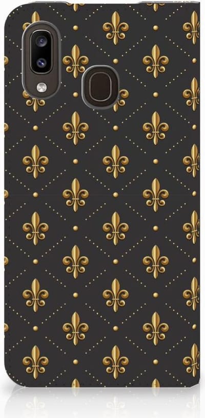 Standcase Hoesje voor Samsung Galaxy A30 Hoesje met Magneet Franse Lelie