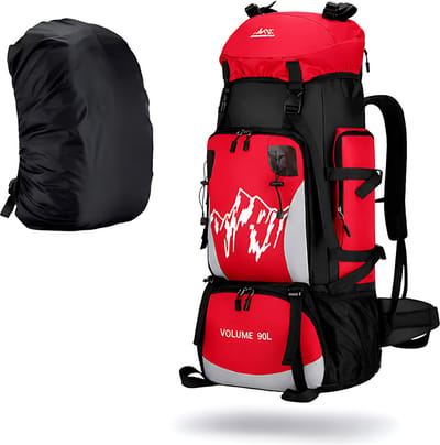 CarryQuest® 90L Outdoor Rugzak - Waterdichte Backpack voor Hiking, Camping & Backpacken - Rood