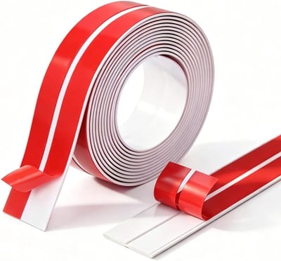 Randbescherming voor muren en deuren, zelfklevend hoekprofiel van 2 cm x 3,3 m, witte hoeklijst met sterke hechting en bescherming tegen stoten