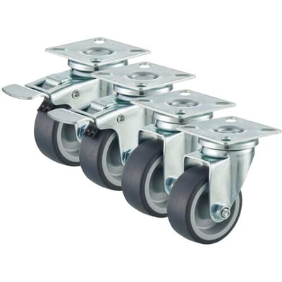 PARKSIDE Wieltjes set, zwenkwielen voor meubels en kisten (4-delig)