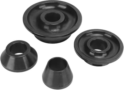 Dailygoods- Wielbalancer 4-delig - Conische Set - 36mm/1.42 inch - Geschikt voor Auto/Truck/SUV - Gemaakt van Koolstofstaal - Zwart