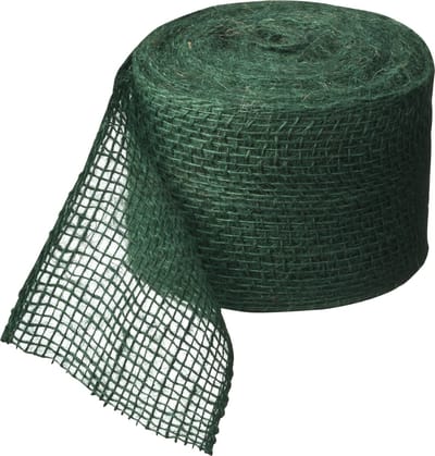 Nature - Juteband - groen - 10cm x 25m - Hobby/knutselmateriaal - Decoratie - Cadeaus inpakken - Knutselen