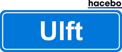 Hacebo - Plaatsnaam Sticker - 29x10 CM - Ulft sticker - Verkeersborden sticker - grappige cadeaus - Ulft