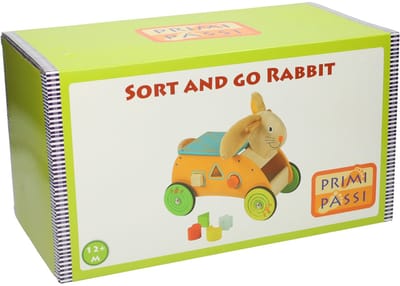 Primi Passi - Wooden Shape and Walker Rabbit