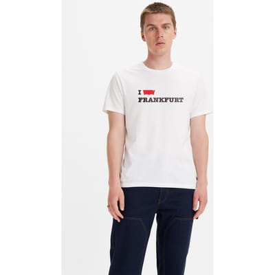 Levi's Destination Tee Levi Frankfurt White Gr Size: M | Printed T-Shirts Outlet | Heren | Wit