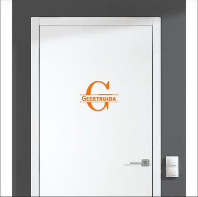 Deursticker Met Naam -  Geertruida - Oranje