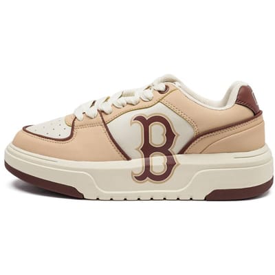MLB Chunky Liner Synthetisch Leer Vintage Dikke Zool Antislip Slijtvast Verhoogde Hoogte Lage Top Skate Schoenen Unisex sneaker 3ASXCA12N-43BGS 38.5 beige