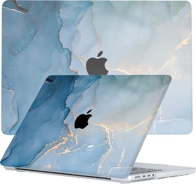 Lunso Geschikt voor MacBook Pro 14 inch (2021-2026) cover hoes - case - Aciano Azul