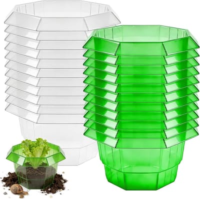 22 stuks slakkenkraag voor optimale slakkenbescherming, groene slakkenhekken, stabiele afweer voor je kropsla en koolplanten