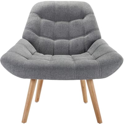Vente-unique Fauteuil van grijze stof LUOSTO