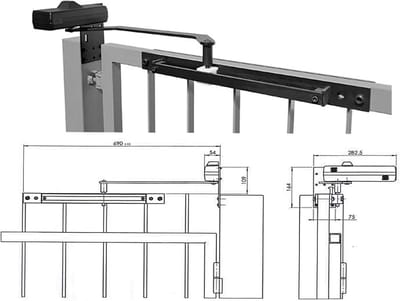 Deursluiter Heavy Duty met Slee Arm voor Poorten tot 1250 mm Breedte