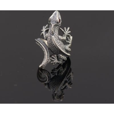 Buyee   Koperen Mannen Unieke Ringvinger Schattige Hagedis Dier Open Ring Voor Mannen Mode Fijne Sieraden Cirkel Cadeau resizable gray