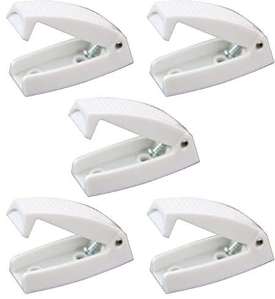 Bagagedeurvanger Clip voor Campers en Aanhangwagens - 5 Pack Wit