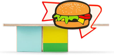 CANDYLAB Houten Die-Cast Speelgoedauto - Burger Shack - Candycar World
