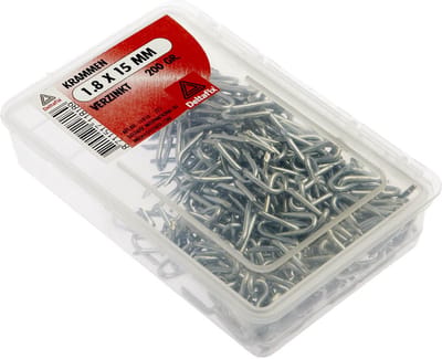Deltafix krammen 1,8 x 15 mm - verzinkt - staal - 200 gram