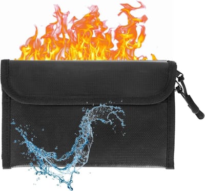 Brandveilige Documententas, Waterdichte Zipper Envelop voor Geld, Paspoort en Waardevolle Spullen, Ideaal voor Thuis en Op Reis, Bescherming tegen Brand en Water