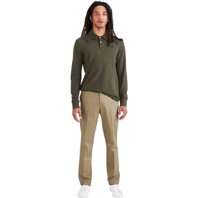 Dockers Signature Stain Defender Slim Broek Beige 32 / 32 Man