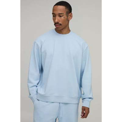 Oversized Premium 480gsm Sweatshirt | Light Blue | Size Medium