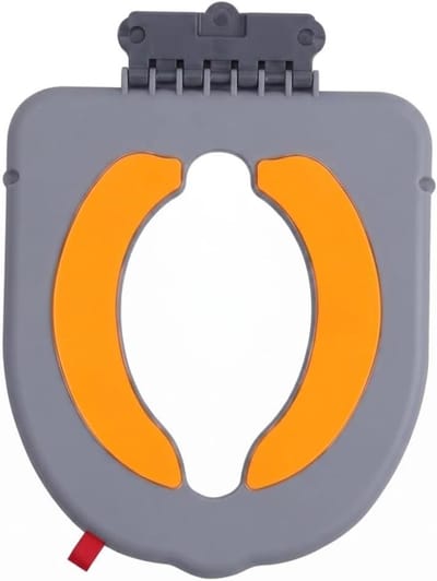 Kindertoiletbril - Hulp toiletbril - Zindelijkheidstraining - Flexibel TPE-kussen - 33 x 28 cm - Grijs