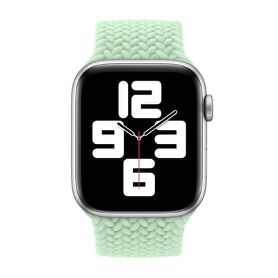 Apple Gevlochten solobandje voor de Apple Watch | 38/40/41/42 mm - Maat 7 - Pistachio